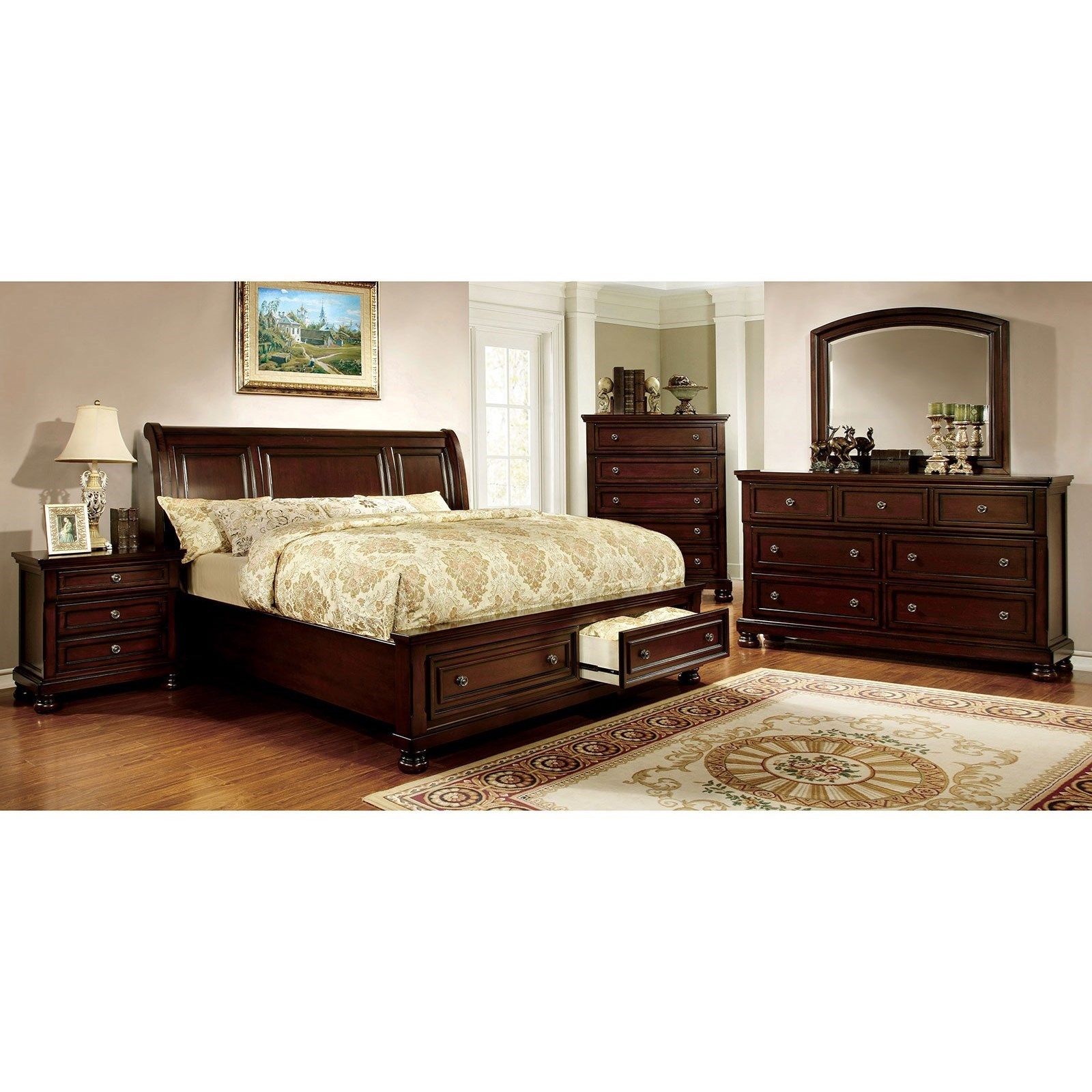 Furniture of America FOA Northville CM7683Q5PCCHEST Queen Bedroom